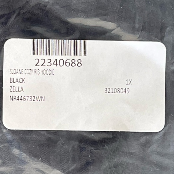 Zella plus nwt cozy ribbed black sloan hoodie sweatshirt - Picture 2 of 5